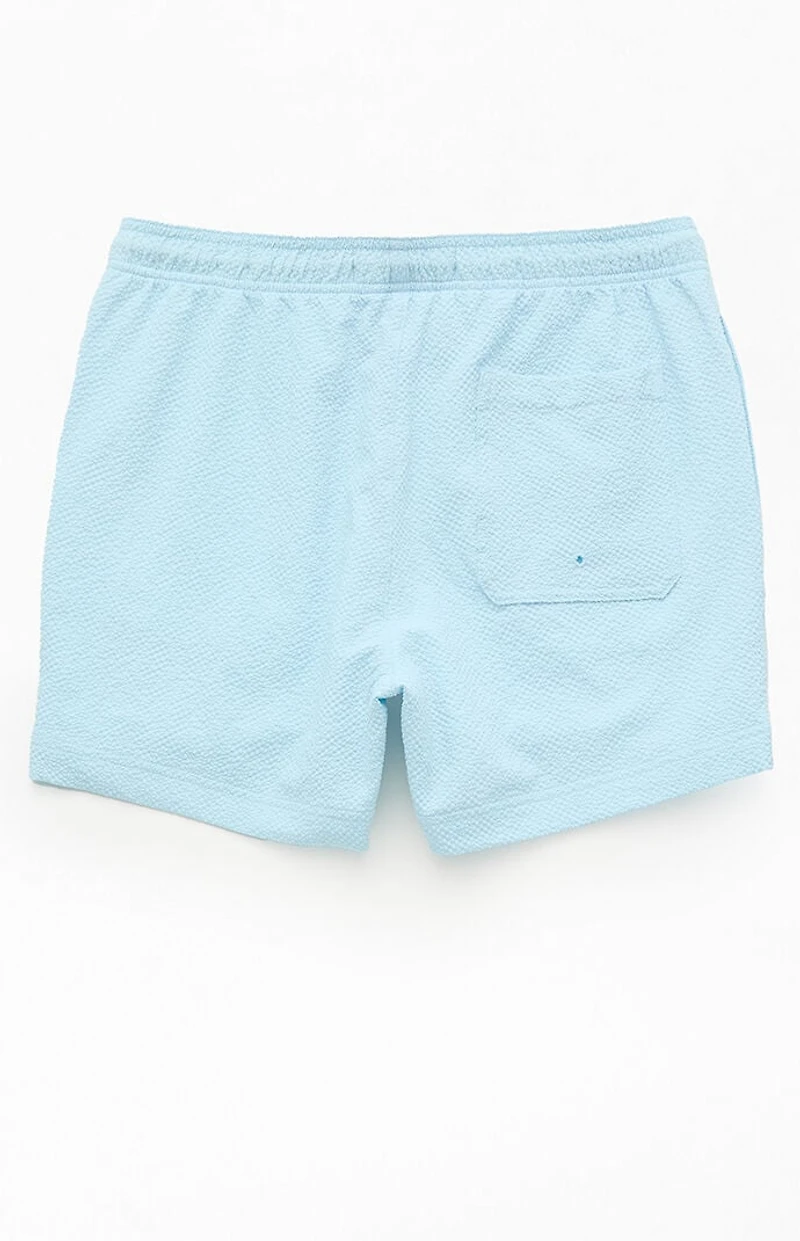 Pacsun Surf Club Seersucker 4.5" Swim Trunks