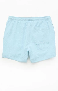 Pacsun Surf Club Seersucker 4.5" Swim Trunks