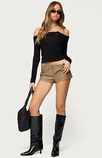 Edikted Mazi Foldover Gathered Ring Top