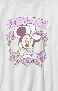 Kids Howdy Cowgirl Flowers T-Shirt