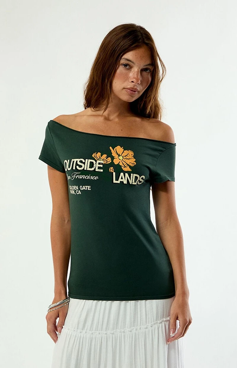 Pacsun x Outside Lands Poppy Off-The-Shoulder T-Shirt