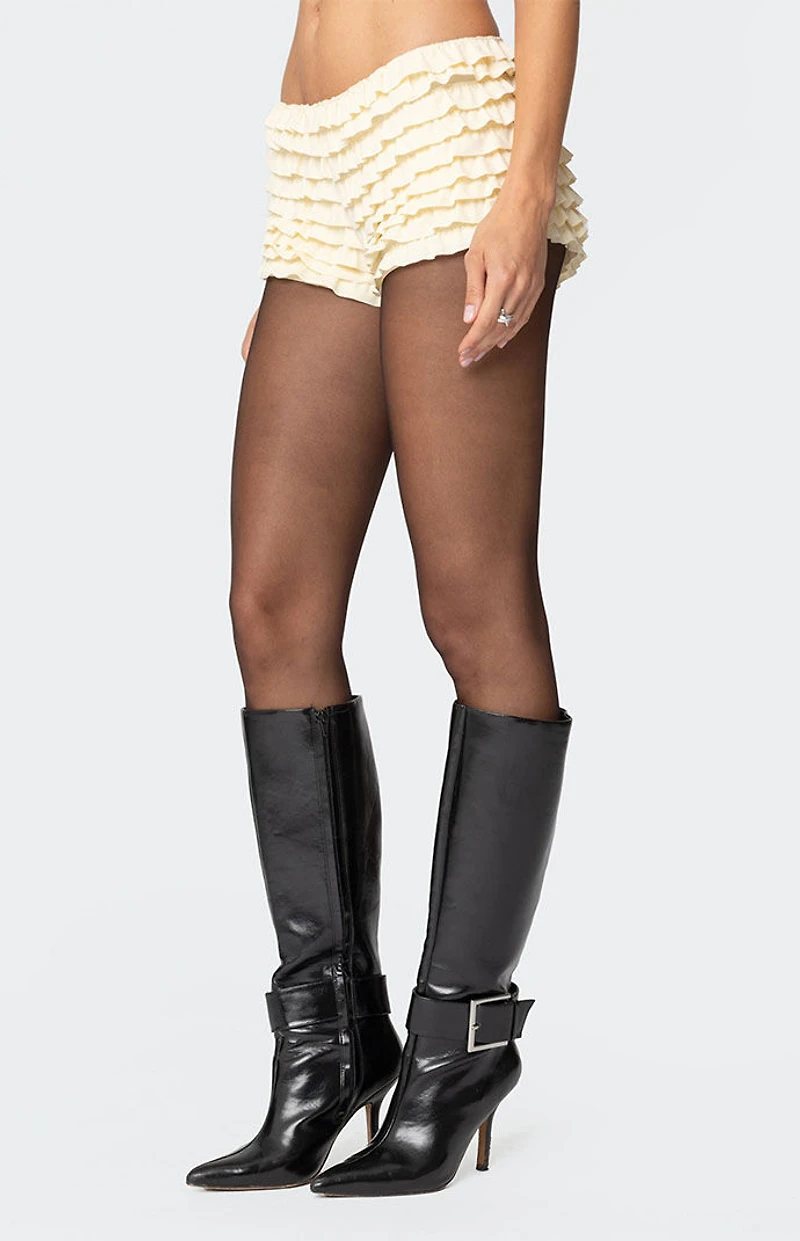 Edikted Ruffled Micro Bloomer Shorts