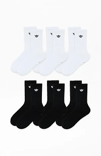 adidas Kids 6 Pack Originals Trefoil Crew Socks