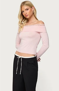 Edikted Janus Lacey Fold Over Top