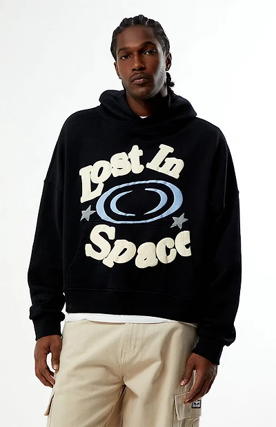 Pacsun Lost Space Puff Graphic Cropped Hoodie
