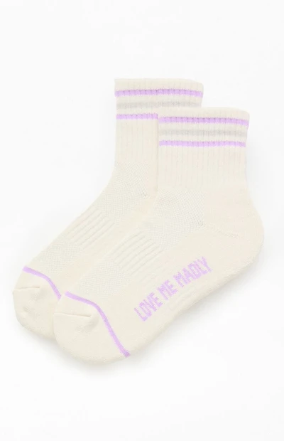 Pacsun Love Me Varsity Stripe Quarter Socks