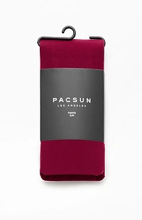 Pacsun Burgundy Solid Color Tights