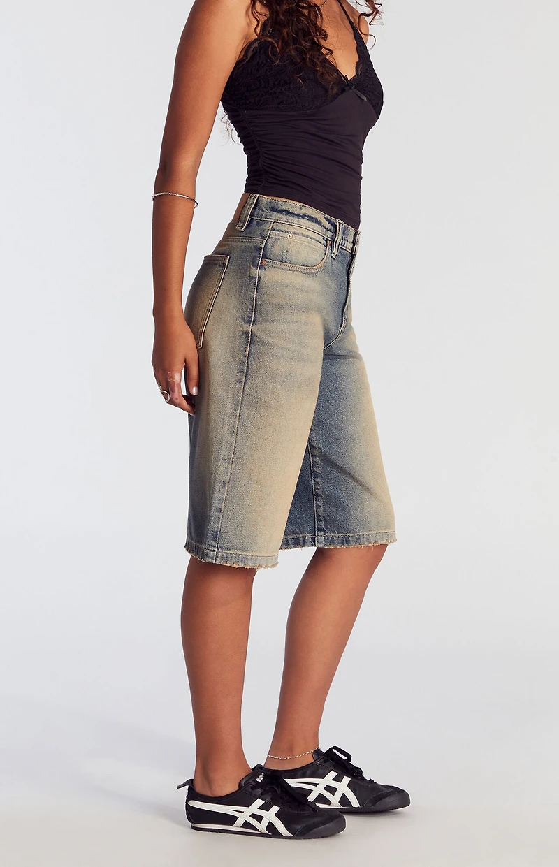 Pacsun Medium Indigo Tinted Extreme Jorts
