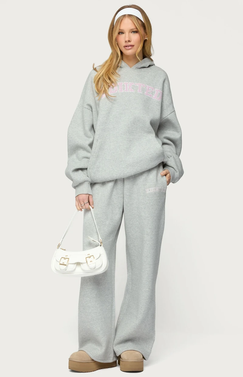 Edikted Lover Wide Leg Sweatpants
