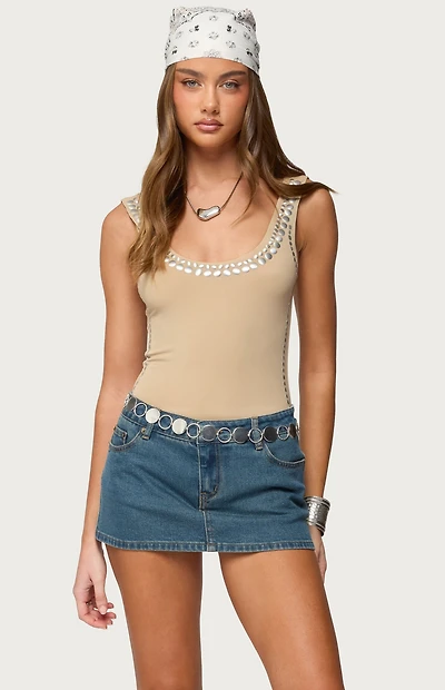 Edikted Amaia Studded Bodysuit