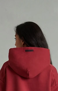 Fear of God ESSENTIALS Women's Crimson Classic Cropped Hoodie