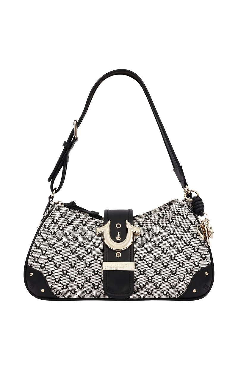True Religion Signature Horseshoe Large Zip Top Bag