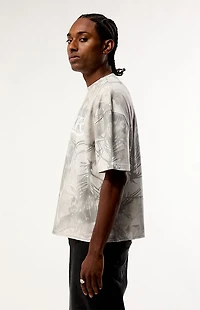 Pacsun Anchor Camo Cropped Boxy T-Shirt