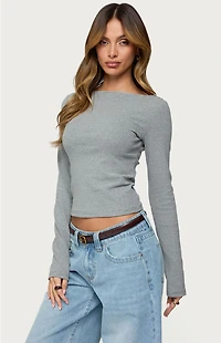 Edikted Loria Striped Boat Neck Top