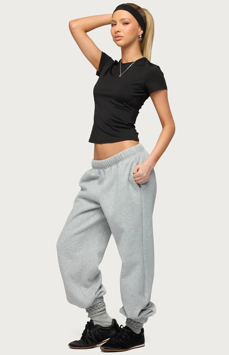 Edikted Petite Clark Oversized Sweatpants