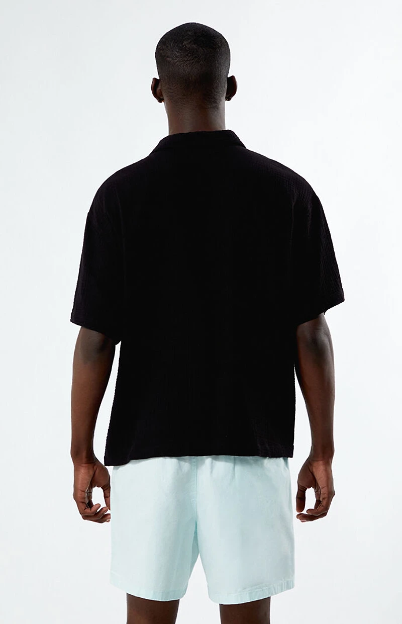 Pacsun Black Boxy Button Down Shirt