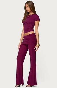 Edikted Halli Fold Over Mini Skirt Pants