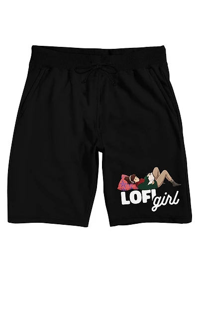 Lofi Girl Lounging Lounge Sweat Shorts