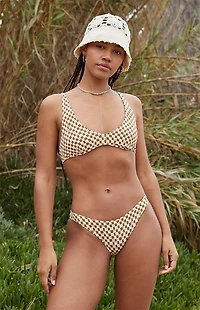 Pacsun Multi Checker Jessie Low Rise Moderate Bikini Bottom