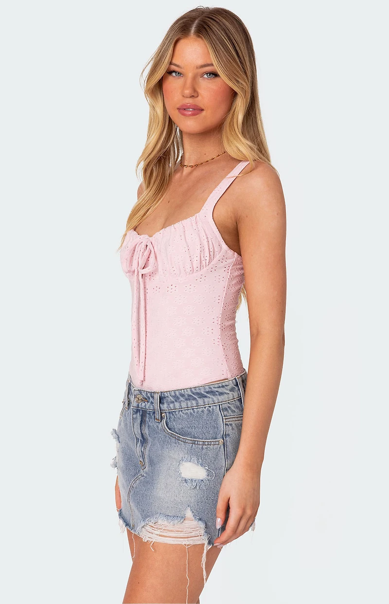 Edikted Carol Eyelet Bodysuit