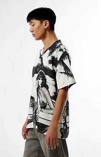 Duvin Design Pool Cat Linen Camp Shirt