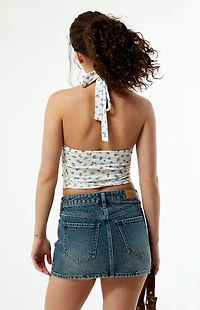 Your Favorite Floral Chrissy Halter Tank Top