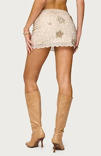 Edikted Astrid Beaded Mini Skirt