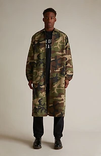 Fear of God ESSENTIALS Woodland Camo Nylon Trench Jacket