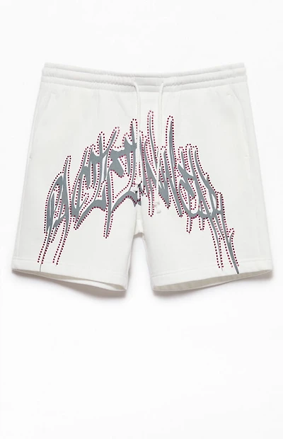 Pacsun Handstyles Rhinestone Fleece Sweat Shorts