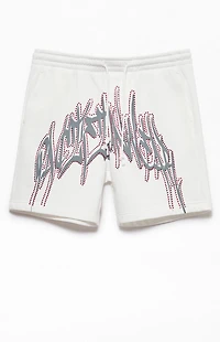 Pacsun Handstyles Rhinestone Fleece Sweat Shorts