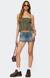 Edikted Orian Eyelet Babydoll Tank Top