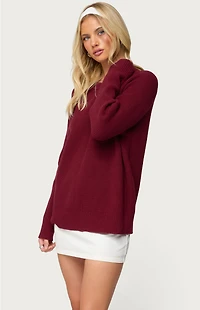 Edikted Lavonne Oversized Knit Raglan Sweater