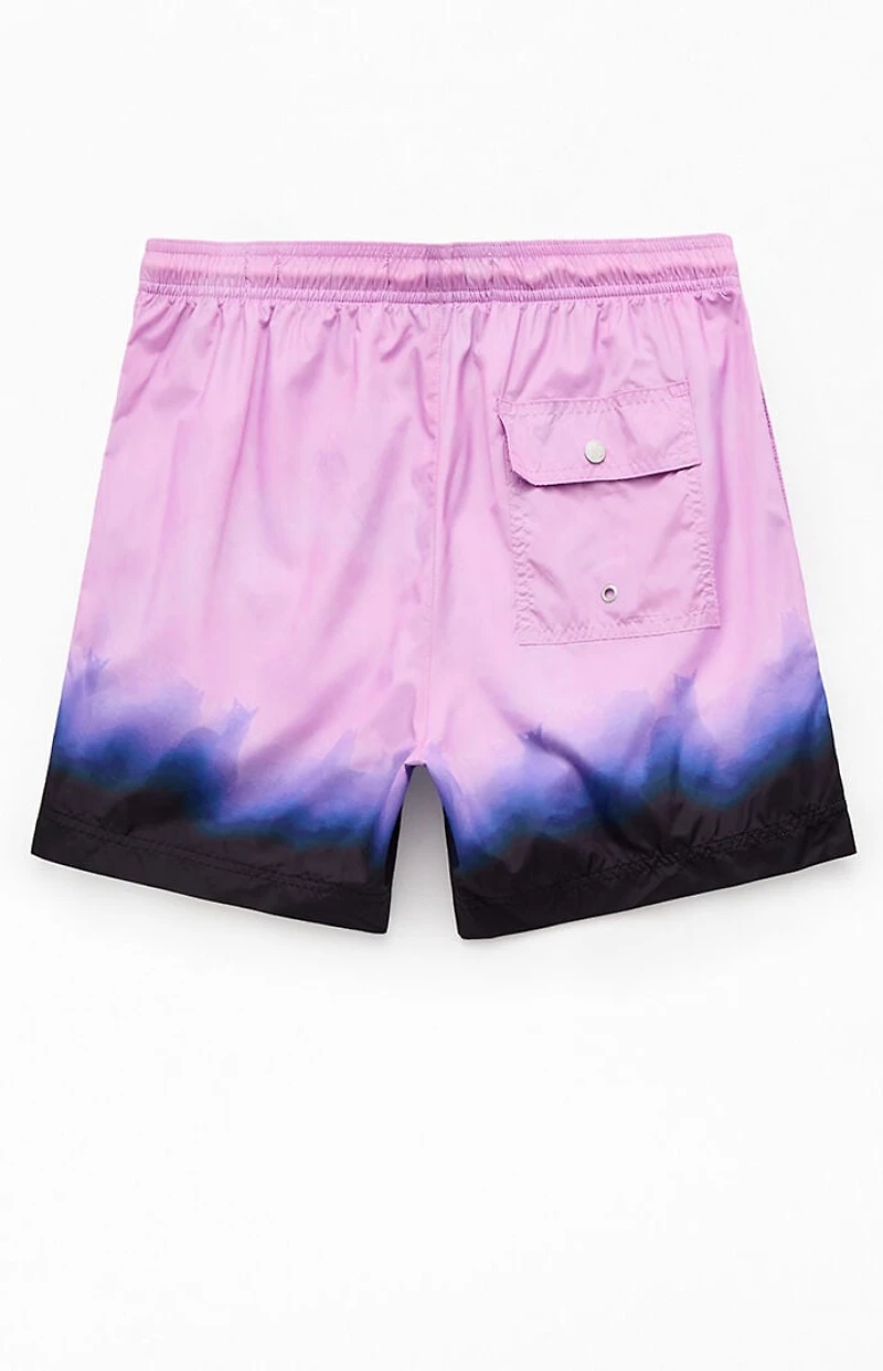 Pacsun Purple Stampede 4.5" Volley Swim Trunks