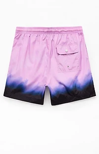 Pacsun Purple Stampede 4.5" Volley Swim Trunks