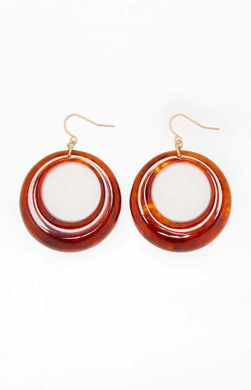 John Galt Tortoise Shell Hoop Earrings