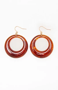 John Galt Tortoise Shell Hoop Earrings