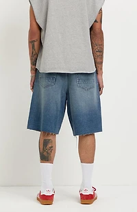 Pacsun Parker Baggy Jean Shorts Ripped Medium Blue