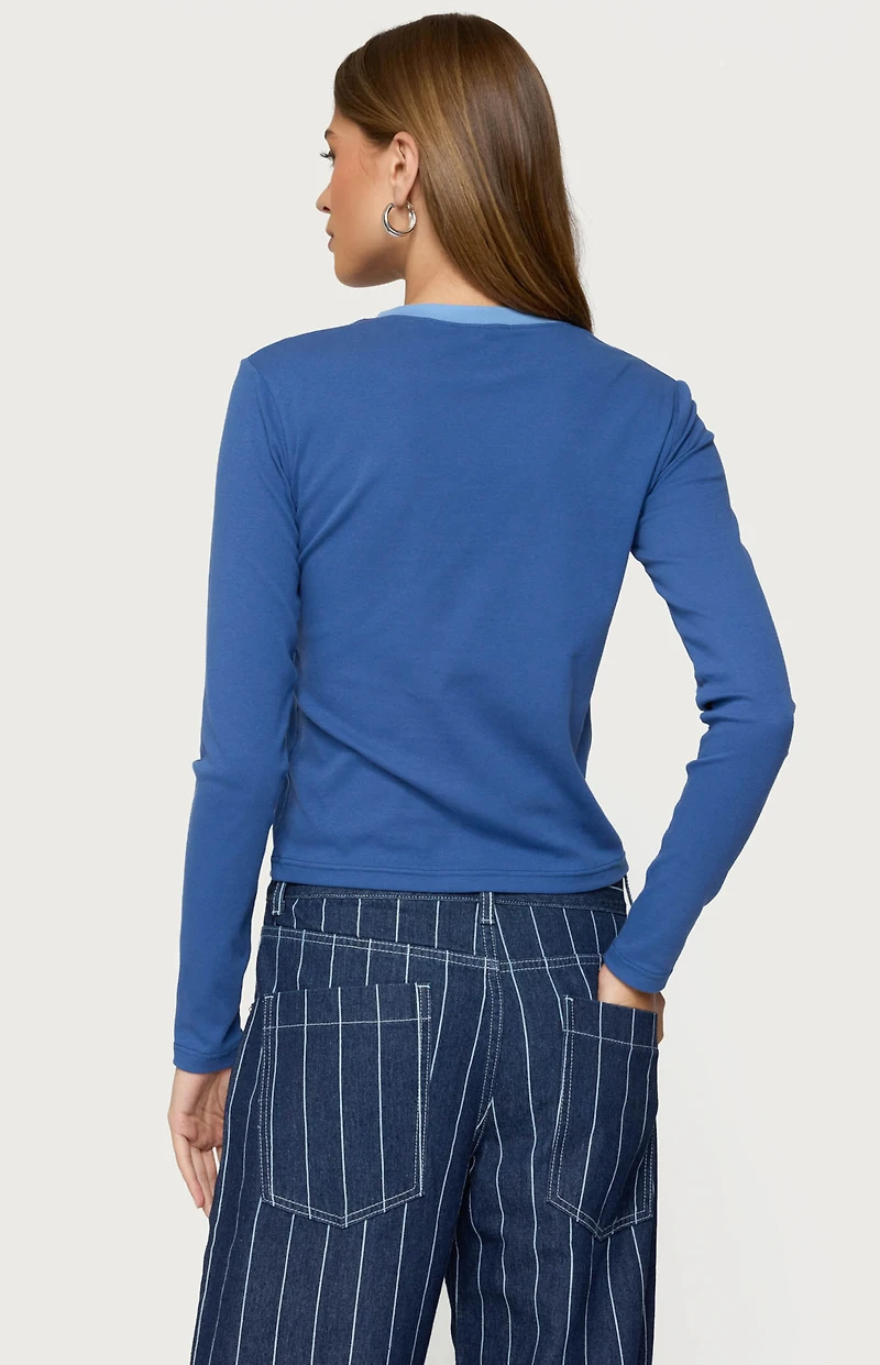 Edikted Santa Monica Long Sleeve T-Shirt