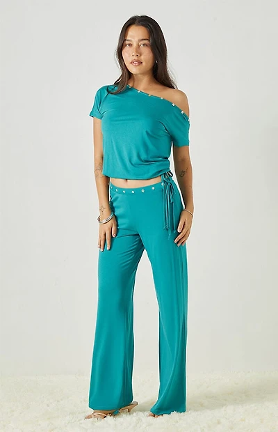 Beverly and Beck Hallie Shell Off-The-Shoulder Top