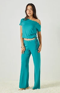 Beverly and Beck Hallie Shell Off-The-Shoulder Top