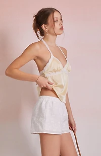 Beverly and Beck Bow Embroidered Shorts