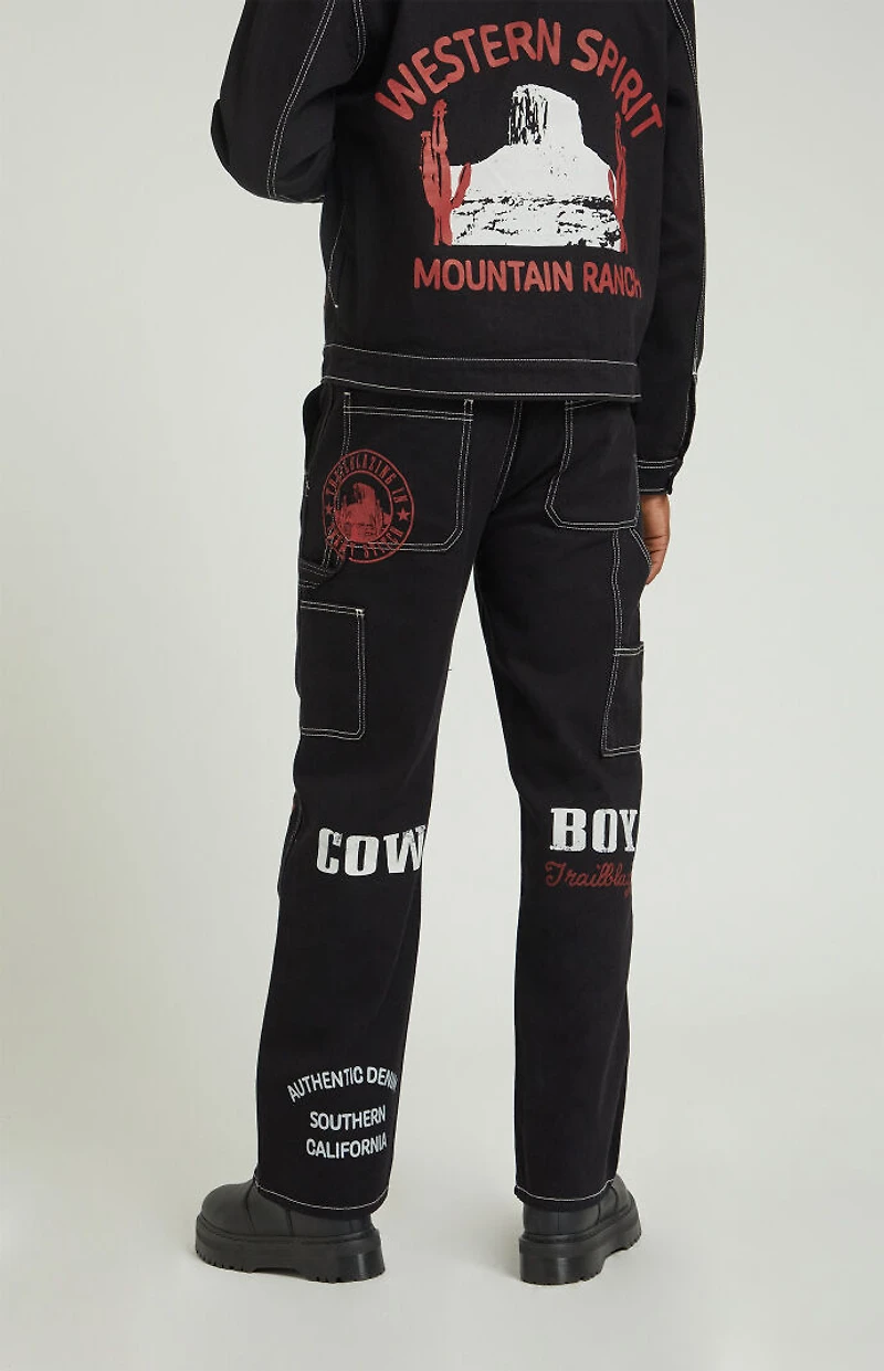 Pacsun Dylan Baggy Jeans Carpenter California Cowboy Black