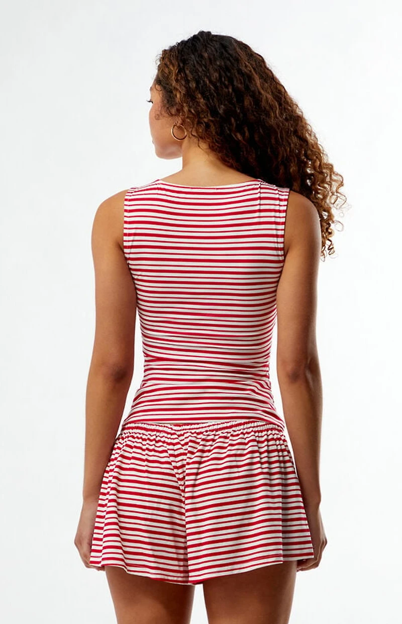 WEWOREWHAT Striped Muscle Tank Top