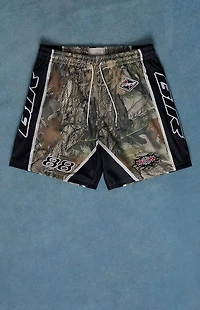 Pacsun Camo Mesh Embroidered Shorts