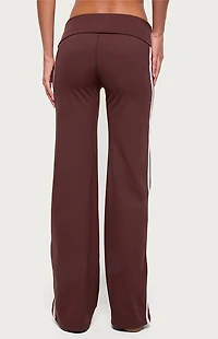 Edikted Anica Stripey Mid Rise Fold Over Pants