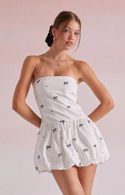 Beverly and Beck Bowie Strapless Bubble Mini Dress