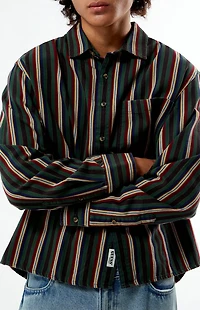 GUESS Originals Striped Woven Long Sleeve Shirt