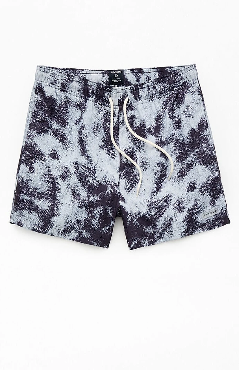 Pacsun Dark Abstract Eco AOP 5" Swim Trunks