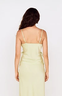 MINKPINK Lime Chiara Lace Detail Top