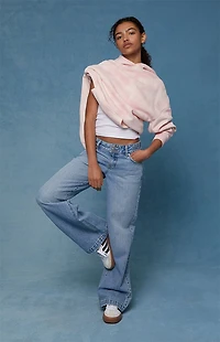 Pacsun Casey Low Rise Baggy Jeans Double Button Medium Indigo